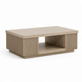 Tavolino da caffè rettangolare beige in MDF 100 x 60 x 40 cm